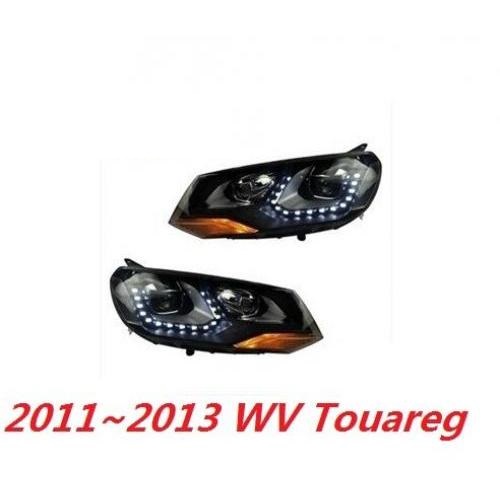 2ピース 適用: ヘッドライト TOUAREG2011 2012 2013 2014 DRL レンズ ダブル ビーム H7 HID キセノン BI モデル2スタイル VW トゥアレグ 2011-2015 AL-OO-0409 AL