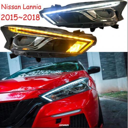 2ピース 適用: 日産 ラニア ヘッドライト 2015 2016 2017 2018 HID キセノン フロント ライト ヘッドランプ タイプ001 日産 ラニア 2015-2018 AL-OO-0452 AL
