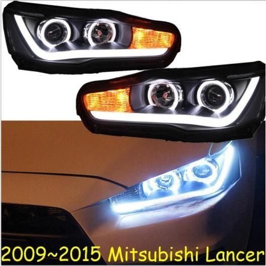 ヘッド ランプ 適用: ランサー ヘッドライト EX 2008-2015 テールライト DRL H7 D2H HID エンジェル アイ BI キセノン ビーム モデル1スタイル 三菱 ランサー EX 2008-2015 AL-OO-0457 AL