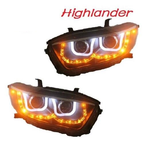 ビデオ ディスプレイ 2008-2011 バンパー ランプ 適用: ハイランダー ヘッドライト HID バルブ LED DRL ホワイト イエロー ターン LED トヨタ ハイランダー HID キセノン バラスト AL-OO-0480 AL