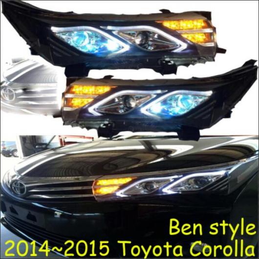 6PIN 適用: カローラ ヘッドライト アルティス 2016/2014-2015 LED DRL HID バルブ BI キセノン レンズ ハイ ロー ビーム パーキング 2014-2015 トヨタ カローラ 2ピース AL-OO-0484 AL