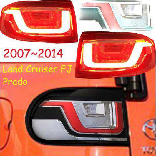 2ピース バンパー ドライビング+ブレーキ+シグナル LED リア ランプ テールライト 適用: プラド クルーザー FJ 2007-2014 モデル2スタイ