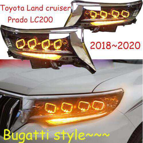 2ピース 適用: クルーザー プラド ヘッドライト 2018 2019 LC200 LED ヘッド ランプ DRL HI LO オール レンズ モデル1スタイル トヨタ ランドクルーザー プラド LC200 2018-2019 AL-OO-0526 ALの通販は外装