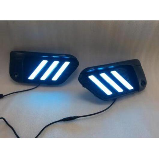 ビデオ ディスプレイ 1セット LED デイタイム ランニング ライト 適用: BMW X1 2018 2019 X 1 フロント フォグランプ DRL バンパー ホワイト イエロー ブルー BMW X1 2018-2019 AL-OO-0533 AL