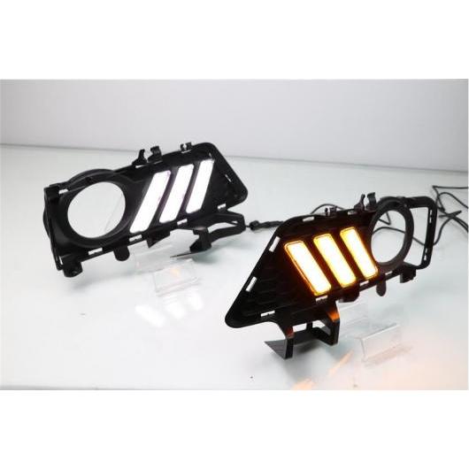 1セット LED デイタイム ランニング ライト 適用: BMW F30 318i 320i 325i 2016-2019 フロント フォグランプ DRL ホワイト イエロー ターン BMW F30 2016-2019 318i 325i 320i AL-OO-0578 AL