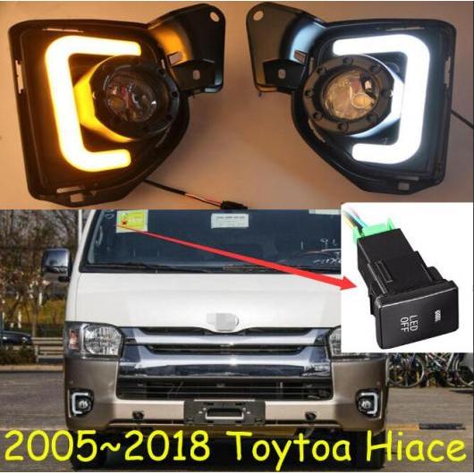 1セット LED デイタイム ランニング ライト 適用: トヨタ ハイエース 2014-2018 フロント フォグランプ DRL バンパー LED DRL スイッチ トヨタ ハイエース 2005-2018 AL-OO-0649 AL
