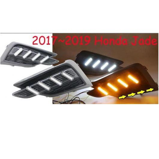 バンパー ヘッドライト 適用: ホンダ ジェイド デイタイム ライト 2017-2019 LED DRL ヘッドランプ フォグ ホワイト イエロー ターン ホ