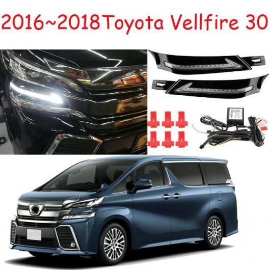 バンパー ヘッドライト 適用: トヨタ ヴェルファイア デイタイム ライト 20 30 2013-2018CAR アクセサリー LED DRL フォグ 2016-2018 トヨタ ヴェルファイア 2016-2018 30 AL-OO-0683 AL