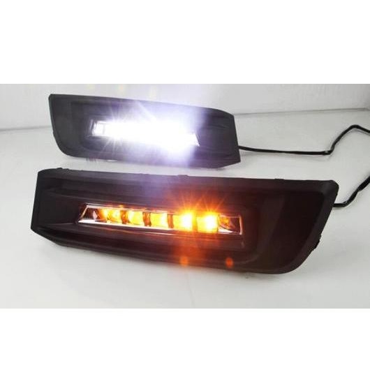 1セット バンパー ヘッドライト 適用: ホンダ オデッセイ デイタイム ライト 2014-2017 LED DRL ヘッドランプ フォグ ホワイト イエロー ターン ホンダ オデッセイ 2014-2017 AL-OO-0702 AL