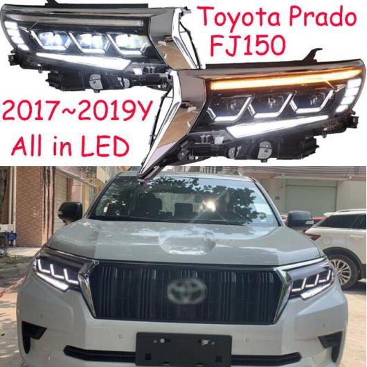 2017-2019 バンパー ヘッド ライト 適用: トヨタ プラド ヘッドライト LC150 FJ150 クルーザー オール LED フォグ ヘッドランプ タイプ001 トヨタ プラド LC150 2018-2019 オールインLED AL-OO-0748 AL