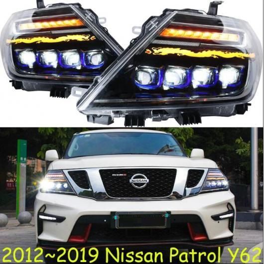 2012-2019 バンパー ヘッド ライト 適用: 日産 パトロール Y62 ヘッドライト オール LED フォグ ヘッドランプ タイプ001 日産 パトロール Y62 2012-2019 オールインLED AL-OO-0750 AL