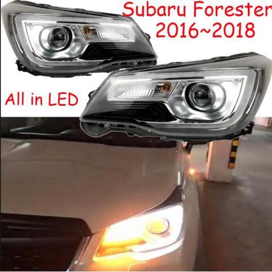 1ピース 2016-2018 バンパー ヘッド ライト 適用: スバル フォレスター ヘッドライト LED DRL フォグ ヘッドランプ 1セット 2ピース スバル フォレスター 2016-2018 1ピース AL-OO-0758 AL