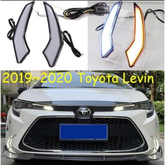 1セット バンパー ヘッドライト 適用: トヨタ レビン デイタイム ライト アルティス 2019-2020 LED DRL ヘッドランプ フォグ ホワイト イエロー ブルー トヨタ レビン 2019-2020 AL-OO-0767 AL