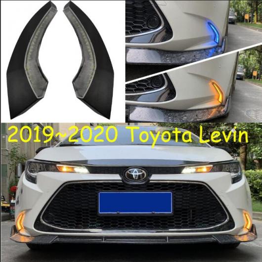 1セット バンパー ヘッドライト 適用: トヨタ レビン デイタイム ライト アルティス 2019-2020 LED DRL ヘッドランプ フォグ ホワイト イエロー ブルー トヨタ レビン 2019-2020 AL-OO-0768 AL