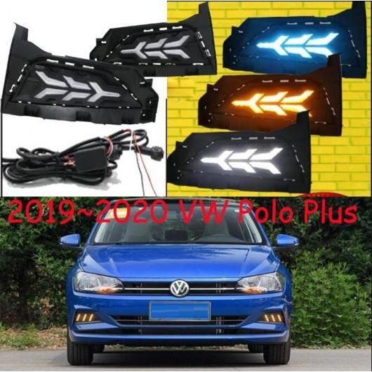ダイナミック 2019-2020 バンパー 適用: ポロ デイタイム ライト LED DRL プラス ヘッドライト フォグ ホワイト イエロー ブルー VW ポロ プラス 2019-2020 AL-OO-0772 AL
