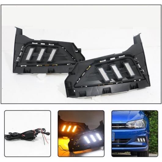 ダイナミック 2019-2020 バンパー 適用: ポロ デイタイム ライト LED DRL プラス ヘッドライト フォグ ホワイト イエロー ターン VW ポロ プラス 2019-2020 AL-OO-0772 AL