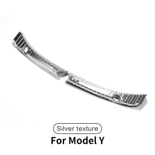 適用: テスラ/TESLA モデル 3 モデル Y 2018-2022 オート リア バンパー フット プレート トランク ドア シル ガード プロテクター カバー リア トランク シル カバー モデル Y シルバー AL-OO-1415 AL