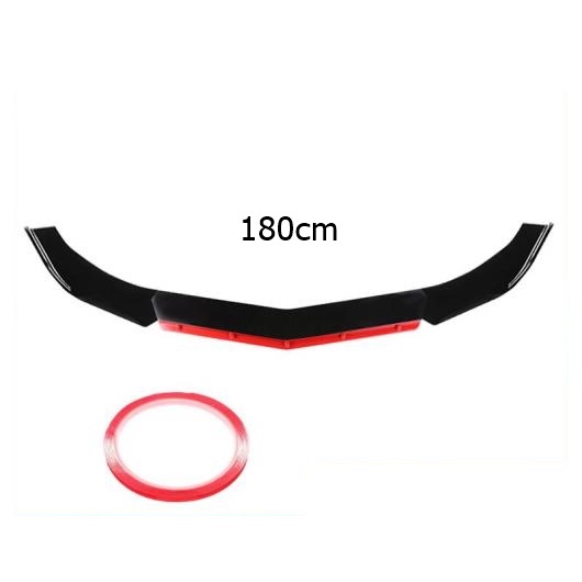 3PC スポーツ ユニバーサル フロント シャベル サラウンド フロント リップ チン バンパー ボディ キット 適用: BMW テスラ/TESLA ベンツ ホンダ ブライトブラック レッド AL-OO-1543 ALの通販は