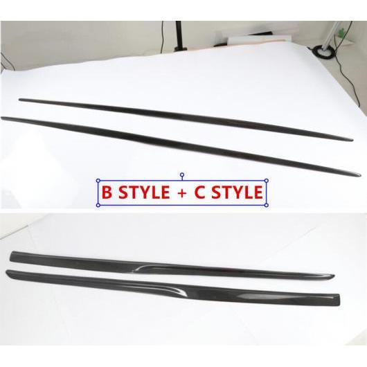 リアル カーボンファイバー サイド ボディ スカート リップ カバー 適用: メルセデス・ベンツ W205 C クラス セダン 4ドア C180 C200 C260 C300 2015-2022 B スタイル C スタイル AL-OO-3382 AL