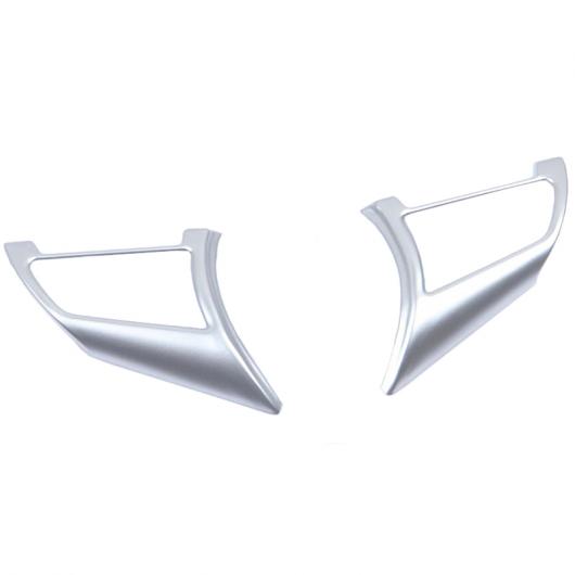 適用: 日産 キャシュカイ J11 2018 2019 ABS マット ステアリング ホイール ボタン カバー トリム クローム ステッカー カーボンファイバー スタイル アクセサリー シルバー AL-OO-4834 AL