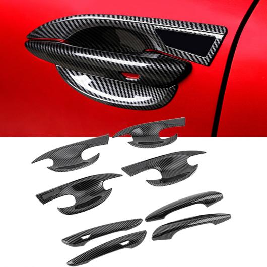 ドア ハンドル カバー ABS カーボンファイバー 適用: MAZDA3 アクセラ 2019 2020 ドア ハンドル ボウル カバー トリム 装飾 フレーム タイプ003 AL-OO-4857 AL