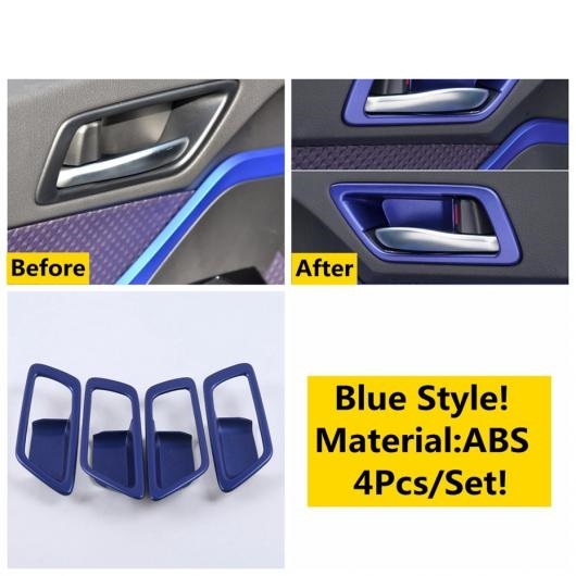ABS ブルー アクセサリー 適用: トヨタ C-HR CHR 2016-2022 インナー ドア ハンドル ボウル フレーム/エアコン AC 吹き出し口 カバー トリム タイプE AL-OO-5002 ALの通販は