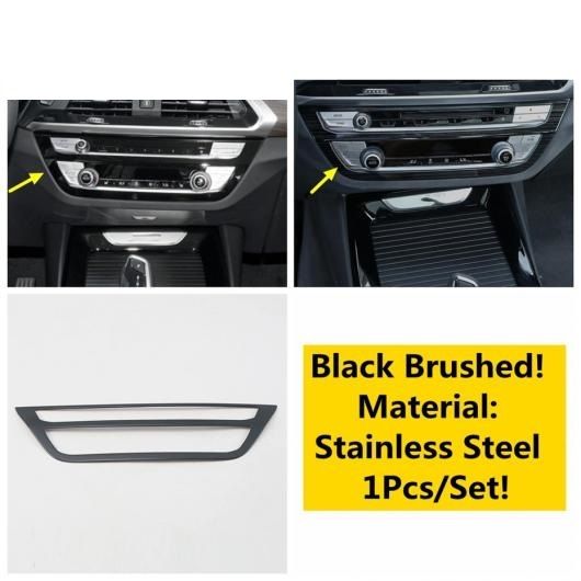 ワーニング ライト ボタン/AC エア パネル カバー トリム ステンレス スチール インテリア キット 適用: BMW X3 G01 2018-2022 X4 G02 2019-2021 タイプD AL-OO-5017 AL
