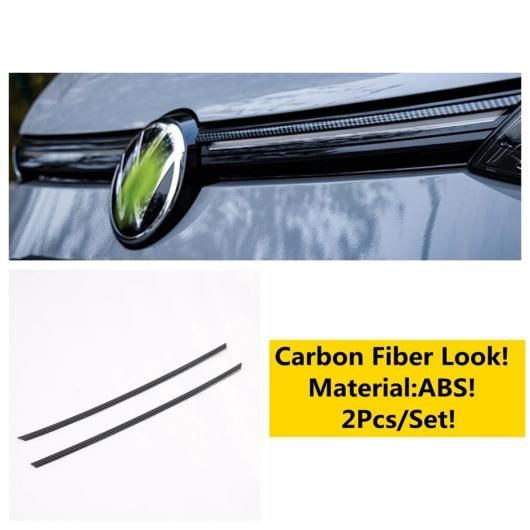適用: VW フォルクスワーゲン/VOLKSWAGEN ゴルフ 8 MK8 2020-2022 フロント フード ミドル グリル メッシュ ストリップ カバー トリム カーボンファイバー/レッド エクステリア カーボン調 AL-OO-5137 AL