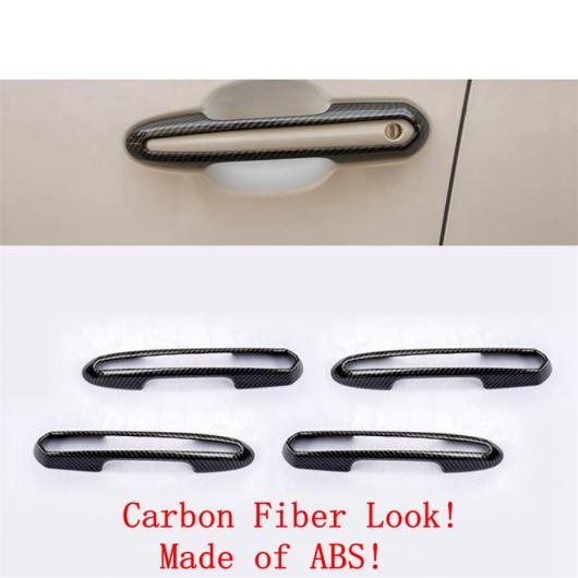 アウトサイド ドア ハンドル キャッチ キャップ ABS クローム/カーボン調 カバー トリム 適用: トヨタ RAV4 RAV 4 XA50 2019-2022 A カーボン調 AL-OO-5543 AL