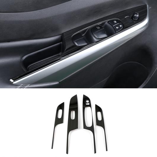 適用: 日産 ナバラ 2017 2018 2019 2020 ステンレス ブラック 助手席 フロント ドリンクホルダー フレーム ハンドル カバー トリム ガラス リフト AL-OO-7243 AL