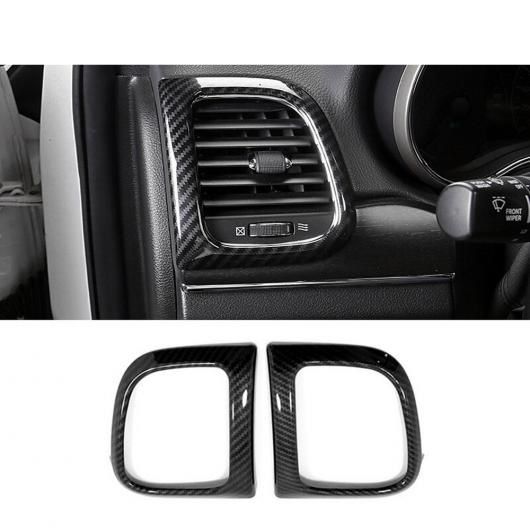 適用: ジープ/JEEP グランド チェロキー/CHEROKEE 2014 2015-2017 カーボンファイバー A ピラー 通気口 吹き出し口 トリム カバー 吹き出し口 装飾 アクセサリー カーボン タイプ8 AL-OO-7307 AL