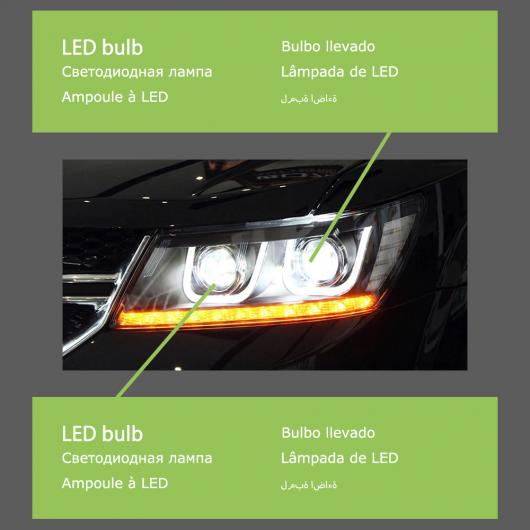 ヘッド ランプ 適用: ダッジ/DODGE ジャーニー LED ヘッドライト 2009-2016 ヘッドライト ジャーニー DRL ウインカー フリーモント エンジェル アイ プロジェクター レンズ LED AL-OO-7757 AL