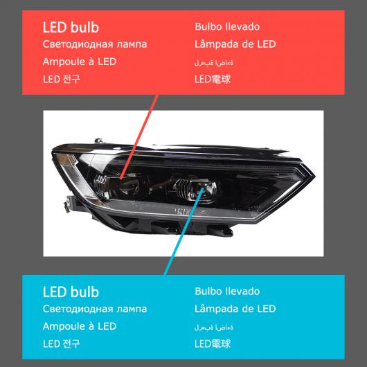 ヘッド ランプ 適用: VW パサート B8 LED ヘッドライト 2016-2019 ヘッドライト パサート B8 DRL ウインカー ハイ ビーム エンジェル アイ プロジェクター レンズ フル LED AL-OO-7762 AL