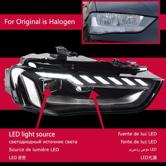 ヘッド ランプ 適用: アウディ/AUDI A4 LED ヘッドライト 2013-2016 ヘッドライト RS4 B9 DRL ウインカー ハイ  ビーム エンジェル アイ ｜au PAY マーケット
