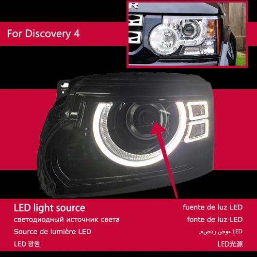ヘッド ランプ 適用: ディスカバリー 4 LED ヘッドライト 2010-2017 ヘッドライト ディスカバリー 4 DRL ウインカー ハイ ビーム エンジェル アイ プロジェクター ヘッドライト オール LED AL-OO-7906 AL