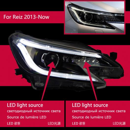 ヘッド ランプ 適用: トヨタ マーク X LED ヘッドライト 2013-2017 ヘッドライト レイツ/マークX DRL ウインカー ハイ ビーム エンジェル アイ プロジェクター レンズ LED キット AL-OO-7981 AL