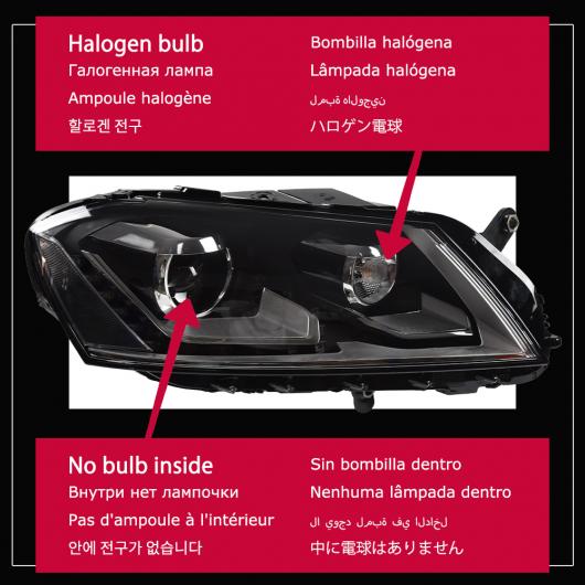 ヘッド ランプ 適用: VW パサート B7 LED ヘッドライト 2012-2016 ヘッドライト パサート B7 DRL ウインカー ハイ ビーム エンジェル アイ プロジェクター レンズ ローバルブなし AL-OO-8024 AL