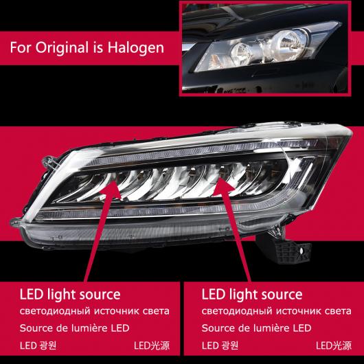 ヘッド ランプ 適用: ホンダ アコード LED ヘッドライト 2008-2012 ヘッドライト アコード DRL ウインカー ハイ ビーム エンジェル アイ プロジェクター 2008-2012 AL-OO-8058 AL