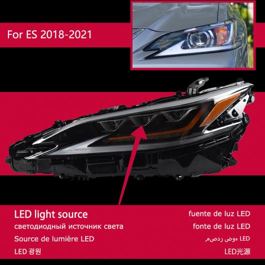 ヘッド ランプ 適用: レクサス ES300 LED ヘッドライト 2018-2021 ヘッドライト ES250 ES350 DRL ウインカー ハイ ビーム エンジェル アイ プロジェクター レンズ 2017-2021 AL-OO-8149 AL