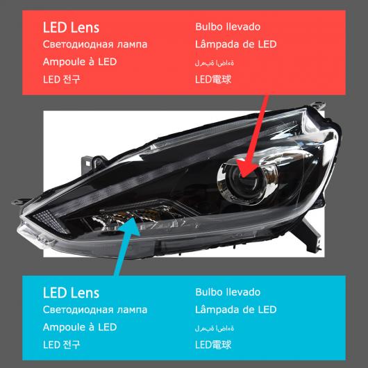 ヘッド ランプ 適用: 日産 シルフ セントラ LED ヘッドライト 2016-2018 ヘッドライト シルフ DRL ウインカー ハイ ビーム エンジェル アイ プロジェクター LED バルブ AL-OO-8176 AL