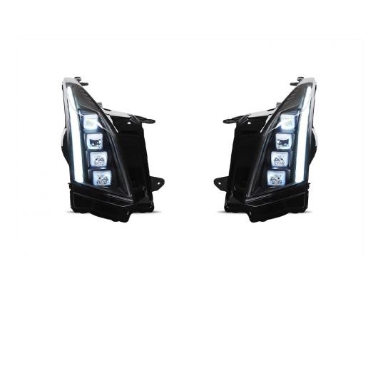 ヘッド ランプ 適用: キャデラック/CADILLAC ATS LED ヘッドライト 2014-2018 ヘッドライト ATS-L DRL ウインカー ハイ ビーム エンジェル アイ プロジェクター フル LED AL-OO-8219 AL
