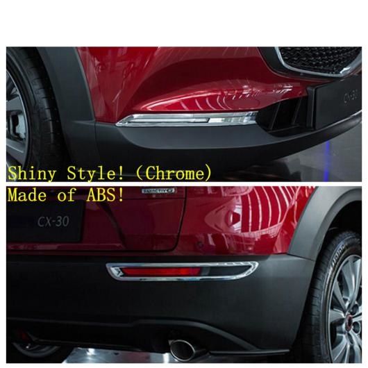 リア フォグライト カバー トリム リア バンパー 装飾 ランプ スタイリング アクセサリー 適用: マツダ CX30 CX-30 2020-2022 4ピース AL-OO-9238 AL