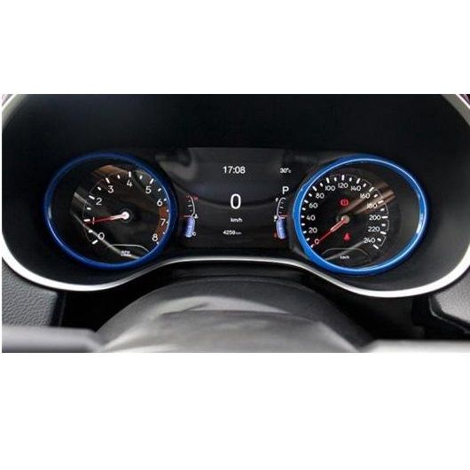 AL ダッシュボード インストルメント リング 装飾 カバー トリム 2ピース 適用: ジープ/JEEP コンパス 2017-2021/ABS モデル B AL-OO-9404の通販は