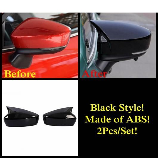 プラスチック アクセサリー バックミラー ミラー 保護 カバー キット トリム 適用: MAZDA3 2017 2018 ブラック/カーボンファイバー スタイル エクステリア タイプA AL-OO-9652 ALの通販は