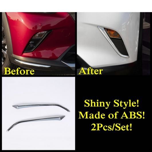 アクセサリー 適用: マツダ CX-3 CX3 2015-2021 フロント リア フォグライト ランプ アイリッド アイブロー ストリップ カバー キット トリム ABS クローム エクステリア タイプA AL-OO-9748 AL