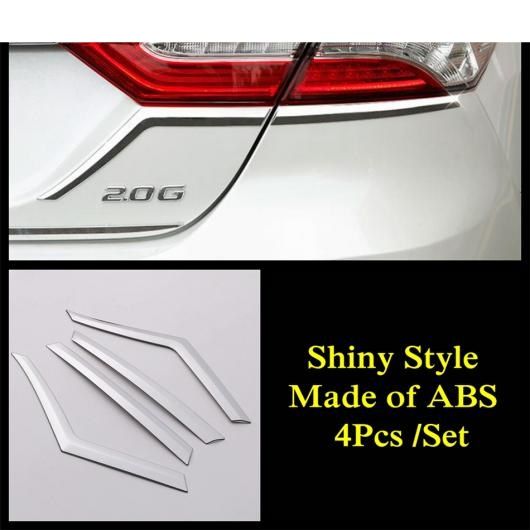 適用: トヨタ カムリ 2018-2022 リア テールライト ランプ テールライト アイブロー アイリッド ストリップ カバー トリム ABS クローム/カーボンファイバー シャイニースタイル AL-OO-9772 AL