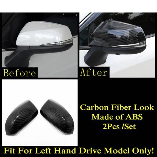 ABS クローム/カーボン ファイバー アクセサリー 2PC 適用: トヨタ シエナ 2021 2022 サイド ドア バックミラー チューニング ミラー カバー トリム モデル D AL-OO-9812 AL