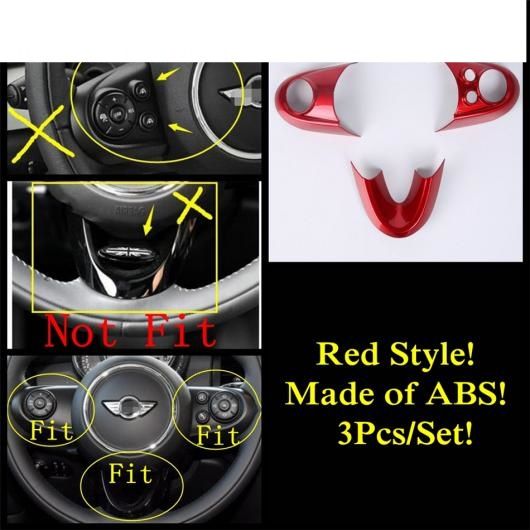 ステアリング ホイール フレーム ステッカー 装飾 カバー トリム カーボンファイバー アクセサリー インテリア 適用: ミニ クーパー S F55 F56 F57 2014-2020 レッド AL-PP-0035 ALの通販は 12,870円