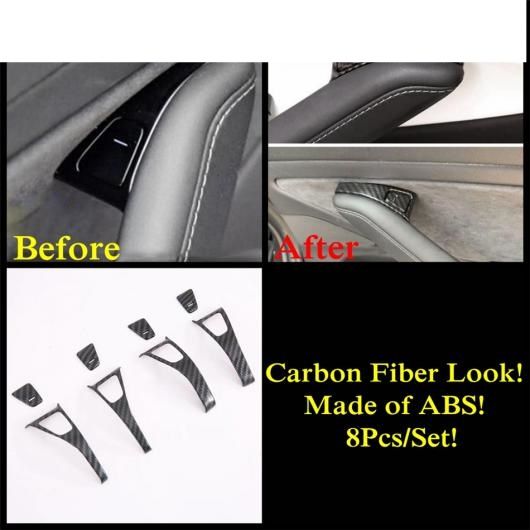 ステアリング ホイール エア リード ライト ドア ロック シート アジャスト パネル カバー トリム カーボン インテリア アクセサリー 適用: テスラ/TESLA モデル 3 モデル Y 2021 タイプD AL-PP-0048 ALの通販は 9,288円