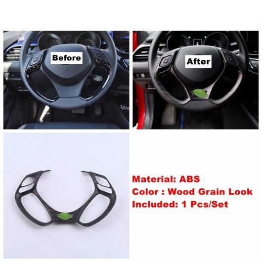 インテリア アクセサリー リード ライト エア AC ドア ボウル ギア ステアリング ホイール カバー トリム 適用: トヨタ C-HR CHR 2016-2022 木目調 タイプC AL-PP-0205 AL